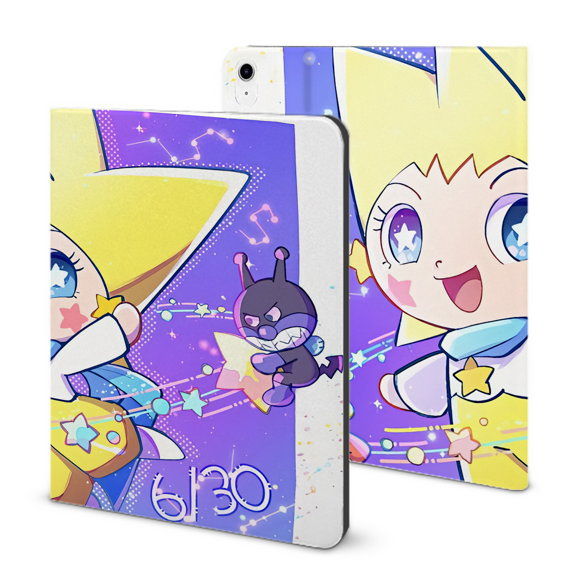 （画像用） アンパンマン Anpanman IPad ケース ブック型 PUレザー TPU 耐衝撃 軽量 薄型 ペン収納なし 全面保護 IPad 各モデル対応
